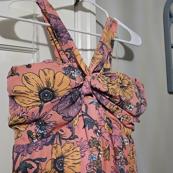 Buddy Love Pink Ruched Halter Maxi Dress - Picture 4 of 5